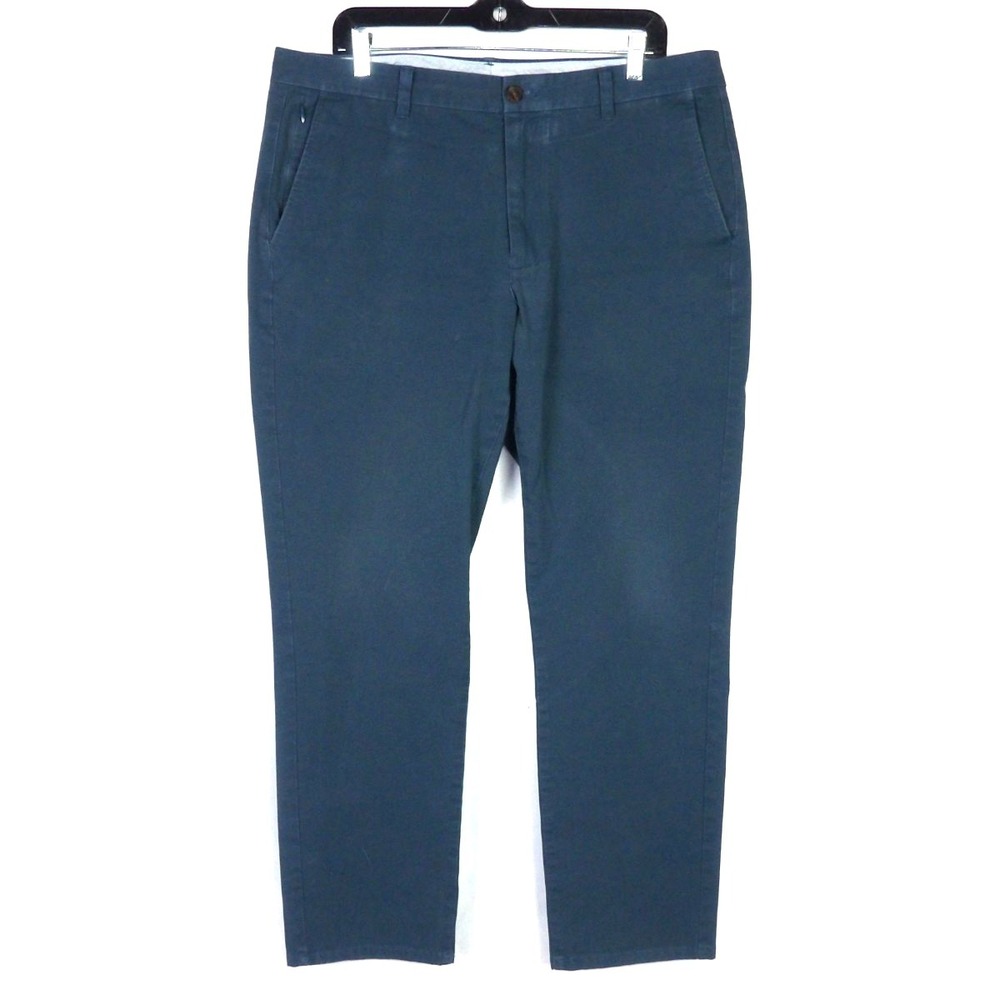 BONOBOS Dark Teal‎ Slim Fit Twill Stretch Knit Chino Pants Men's 35 X 30